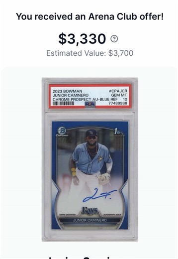 Turning $100 into $3300 with ONE card on @Arena Club @Clever Cuban Cards hit a grail! Use code SCN for 20% off your first Arena Club purchase and let us know in the comments what you pull!