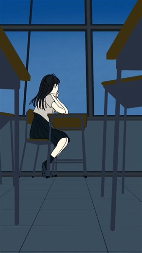 a simple drawing using ibis paint x - a girl in the classroom