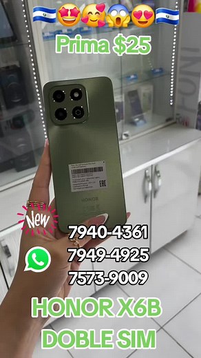 Honor X6B #honor #huaweihonor #unboxinghonorx6b #infinix #note40pro #smart8 #infinixsmart8 #cargadorinalambrico #cargainalambrica #hot40pro #freefire #magic6lite #ultraresistente #pantallacurva #dualsim #redmia3 #enviosnacionales #garantia12meses #celularesnuevos #Huawei #Honor #sv503🇸🇻❤️ #sivar🇸🇻 #infinix #krediya #Samsung #pocoxiaomi #tarjetasdecredito #tasacero