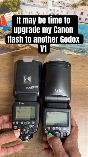I was shooting, and my Canon Speedlite 600EX-RT was recycling way slower than my Godox V1 Flash.