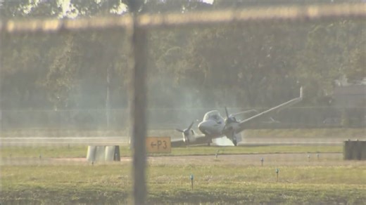 Plane makes belly landing at Daytona International Airport