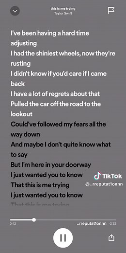 This Is Me Trying- Taylor Swift (Full Song) #thisismetrying #taylorswift #fyp #viral #spedup #folklore #audios #lyricsspedupsongs #swiftie #swiftietiktok #erastour #tserastour