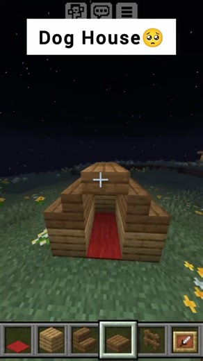 Minecraft House For My Dog🥺 #shorts