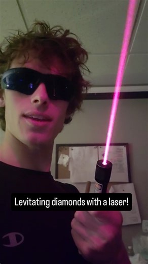 Drake Anthony on Instagram: "Here I use a strong laser as an "optical trap" to capture particles at the focal point #science #laser"