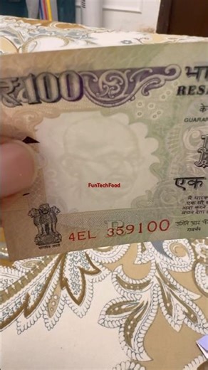 Bharat ka 100 Rupee old series note🥰 Indian UNC 100 rupees cutting error note #notes #shorts #viral