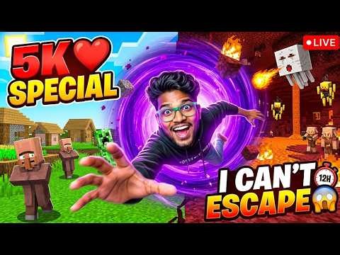 😱 12 HOURS NONSTOP MINECRAFT LIVE! 🔥 | 5K SPECIAL ❤️ (Part-2)