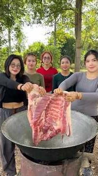 Cooking yummy noodle and pork spicy recipe