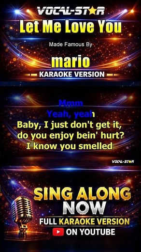 mario - Let Me Love You (Karaoke Studio Version) Lyrics On Screen #singalong #karaoke #vocalstar