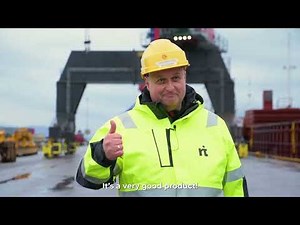 Rana Industriterminal in Mo i Rana, Norway works with Mantsinen 200 material handling machine