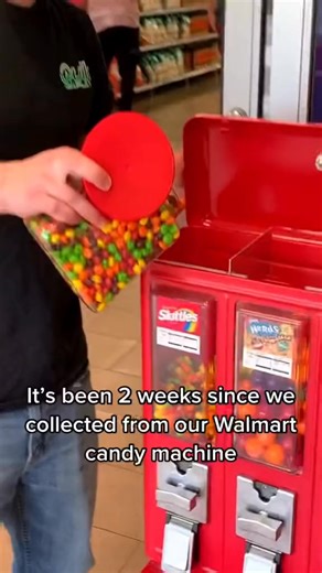 8.5K views · 55 reactions | Collecting $$$ From Our Walmart Candy Machine #candymachine #business #walmart #foryou #fyp | Quikplay | Facebook