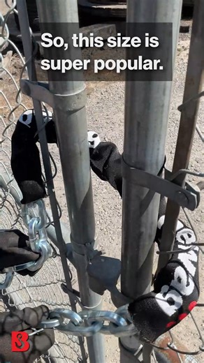 Let's talk about the "Goldilocks" size of Pewag security chain... The 3/8” (10mm) Pewag Security Chain is one of our most popular sizes. A lot of our customers go for it because it's right in the middle — offering better overall security, more theft deterrence. On the shelf, or in your hand, it's much more commanding than the 9/32" (7 mm) chain, but not so heavy that it's hard to carry around and lock up with on a regular basis. You can put this in a backpack or duffel bag, or put it in the back