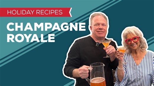You just have to have a little Champagne to ring in the new year, don't you? Well, I'm makin' a NYE Champagne cocktail now—get my Champagne Royale recipe here: https://www.pauladeen.com/recipe/champagne-royale/ | Paula Deen