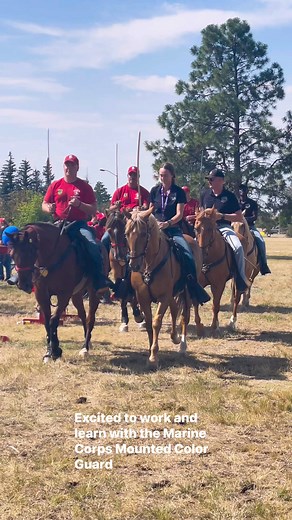 5.5K views · 139 reactions | Marine Corps Mounted Color Guard putting in work in preparation for all of our Cheyenne performances! | Commanding General's Mounted Color Guard | Facebook