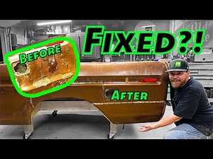 REPAIRING the Rusty Quarter Panel on My Dentside Ford Truck Bed!