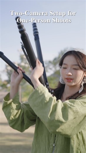 Solo setup. Dual angles. Stable on tripod, extra cam on magic arm — shoot smarter. #Falcam #CameraSetup #SoloShoot #Videographer | Falcam