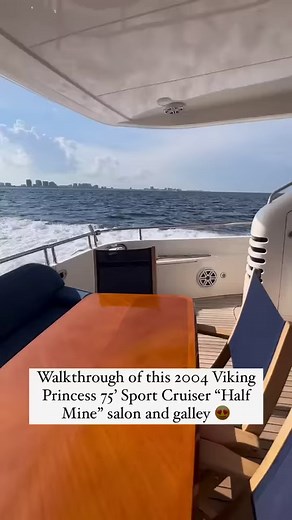 15K views · 373 reactions | Take a quick look inside this 2004 Viking Princess 75’ Sport Cruiser “Half Mine” She is a spacious vessel perfect for long excursions or entertaining guests! | United Yacht Sales | Facebook