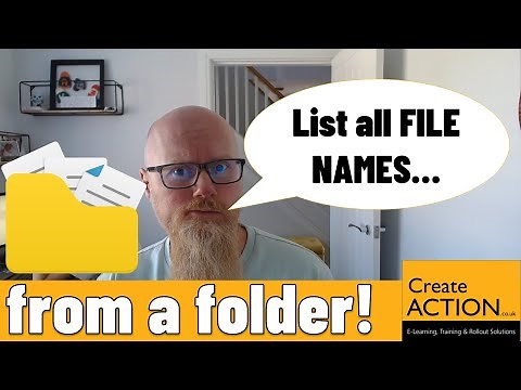 I wish I knew this...LIST all FILE names from a folder in Windows!