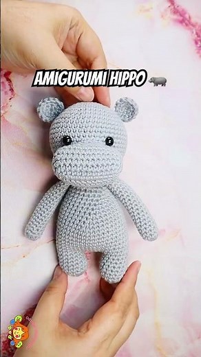 Have you seen this Amigurumi Hippo 🦛 Tutorial? #crochet #amigurumi #handmade
