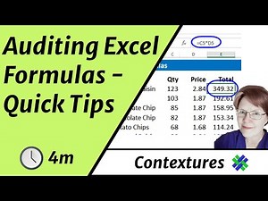 Auditing Excel Formulas - Quick Tips