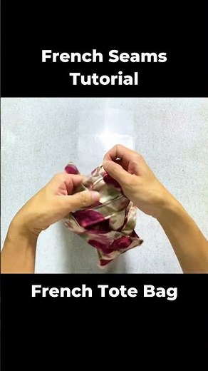French Seams Tutorial | Tote Bag Easy #shorts #totebagsewingtutorial