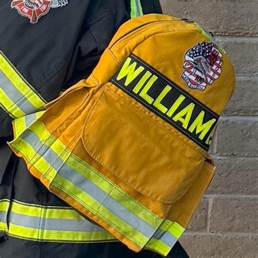 Firefighter Backpack Custom Turnout Gear Bag Handmade Rescue Gift Back to School Personalized Name Fire Department Tribute Hero Keepsake - Etsy