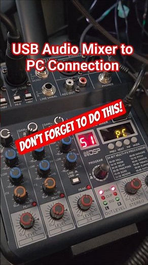USB Mixer to PC Connection. Don't forget this step to connect a mixer to a PC #audiomixer
