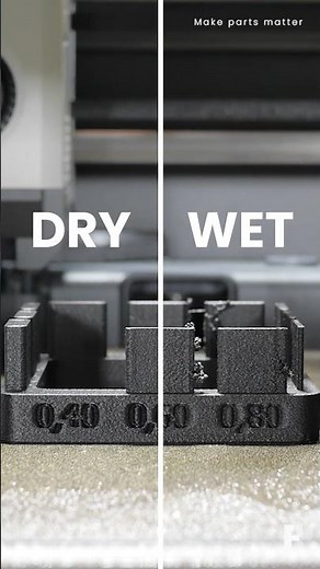 Dry and Wet - F3 PA-CF Pro printed on Bambu P1S #3dprinting #3dprint #manufacturing #automation