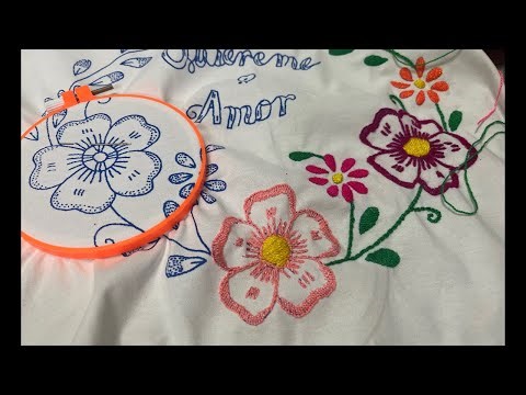 Bordados Fácil Para principiantes #facil #bordado #embroidery #art #crafts #tutorial #diy #envivo