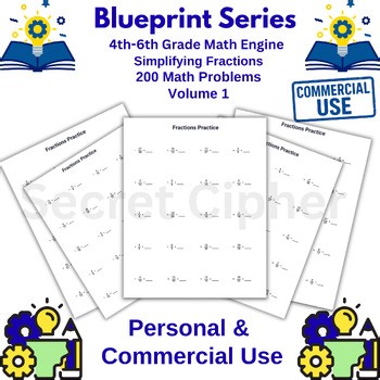 200 Fraction Problems: Simplifying to Lowest Terms | Blueprint Lab Vol. 1