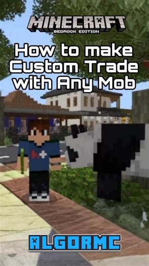 Customize trade with any mob in #minecraft #minecraftpe with #commandblock | #mojang #usa #xbox #fyp