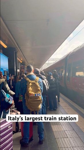 Busy Roma Termini Station #italy #romatermini #travel #trains #bullettrain #meta #metaai