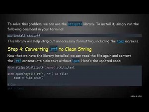 Converting .rtf Files to Clean Strings: A Guide to Removing \\par Markers