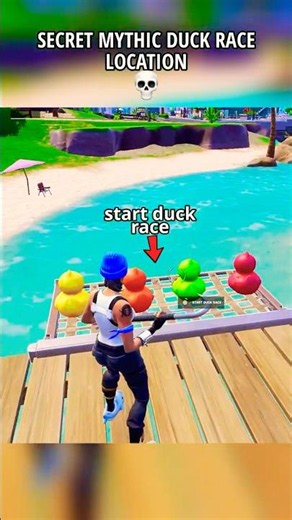 SECRET MYTHIC DUCK RACE LOCATION in Fortnite Chapter 7 Season 3... 💀 #fortnite #shorts #gaming