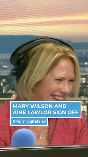Thank you, Mary Wilson and Áine Lawlor ❤️ Des Cahill joined #MorningIreland as both broadcasters signed off for their final time this morning. | RTÉ Radio 1
