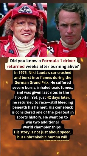 Niki Lauda's Recovery Is Absolutely Insane #formula1 #f1 #shorts