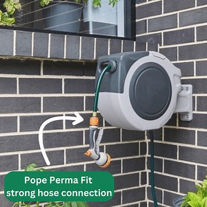 Tired of tangled hoses? With automatic winding and a 180° swivel mount, this retractable hose reel makes garden maintenance smoother than ever. Spend less time wrestling with hoses and more time enjoying your garden! #PopeGardening #GardenLife #FamilyTime #EffortlessWatering #TimeSaver | Pope Products