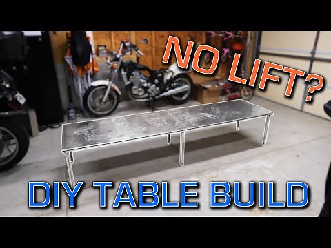 DIY Motorcycle WorkTable build.
