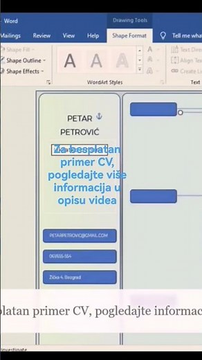 Kako napraviti CV? Besplatan CV obrazac + kreiranje CV obrasca u Wordu