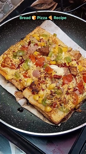 Bread 🍞 Pizza 🍕 Recipe #bread #pizza #trending #recipe