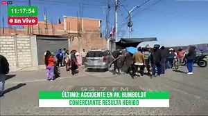 311K views · 2K reactions |  #LoÚltimo│Accidente de tránsito en Humboldt con Simón Bolívar, en el distrito Gregorio Albarracín. Un comerciante fue alcanzado y se encuentra herido, se requiere ambulancia. | Radio Uno 93.7 FM Tacna - Perú | Facebook