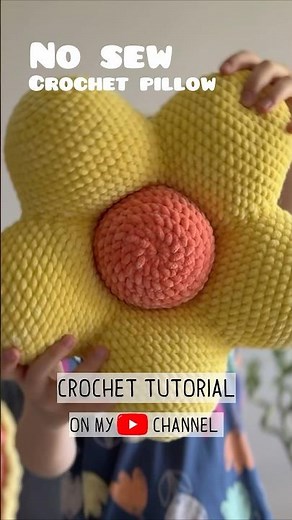 Crochet flower pillow🌼crochet tutorial🧶