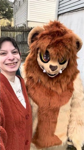 My partners first time in fullsuit Lion is for sale #fursuit #furry #fursuitpremade #fursuitforsale