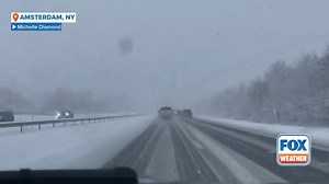 47K views · 350 reactions | Check out this video of snow falling along Interstate 90 near Amsterdam, New York, as a powerful winter storm slams the Northeast on Thanksgiving. Drivers are urged to take it slow on the roads due to the hazardous conditions. MORE: https://www.foxweather.com/weather-news/snow-northeast-thanksgiving-winter-storm-travel-us | FOX Weather | Facebook