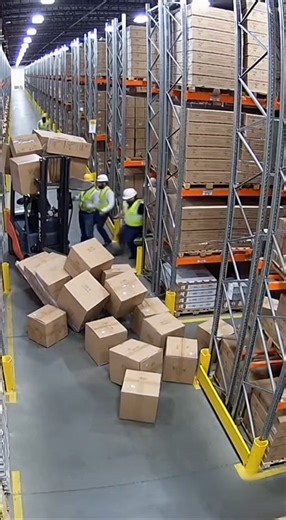 Forklift Driver Goes Tumbling Over in Factory Accident Caught on Camera Industrial Facility — December 18, 2025 Shocking factory footage captures the moment a forklift operator loses balance while maneuvering inside a warehouse, causing the forklift to tip and send the driver tumbling to the floor. The video shows the forklift turning sharply with a raised load when the center of gravity shifts. Within seconds, the machine begins to lean and then rolls onto its side as the operator is thrown cle