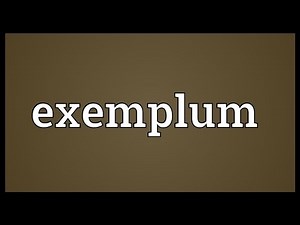 Exemplum Meaning