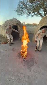Kalahari Bushmen Making Fire - Botswana Safari
