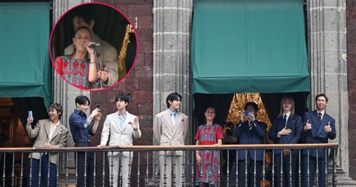 Destacan caballerosidad de Tae-hyung de BTS por su trato a Sheinbaum en Palacio Nacional