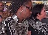 Kris Jenner and Offset dance during Beyonce's LA performance