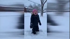 Baby Oakley found an "ice cream cone" out in the recent snow. You can share your photos or videos with us here --> https://wchstv.com/chimein (Video courtesy of Kaitlyn Slate) | WCHS Eyewitness News