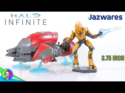"BANISHED GHOST w/ ELITE WARLORD" Wicked Cool Jazwares Halo Infinite 3.75 Inch Figure Review